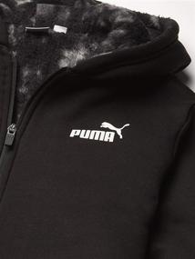 img 3 attached to 🧥 PUMA Boys' Black Zip-Up Hoodie, Size Large, Boys' Clothing