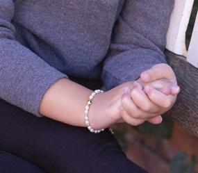 img 2 attached to Charming Children's Gold Plated Cultured 👧 Bracelet: Exquisite Accents for Girls' Jewelry Collection