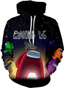 img 3 attached to 👕 HERSESI Printed Hoodie Sweatshirt for Boys: Streetwear Fashion Clothing in Hoodies & Sweatshirts