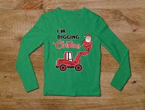 img 1 attached to 🚜 Kids' Tractors Ugly Christmas Sweater Sweatshirt - Long Sleeve Tshirt for Digging