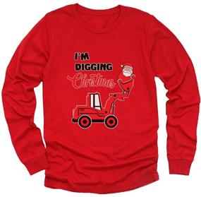 img 4 attached to 🚜 Kids' Tractors Ugly Christmas Sweater Sweatshirt - Long Sleeve Tshirt for Digging