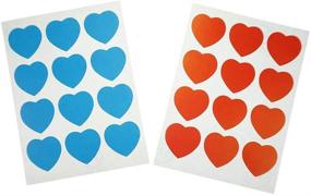 img 2 attached to 🌈 Shxstore Colorful Heart Scrapbook Sticker Decals and Envelope Seals - 42 Sheets, 504 Decals - Multi-Color Assortment