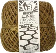 🌿 thick gauge brown hemp wick - xtreme bee line, 200ft spool logo