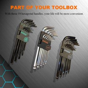 img 3 attached to 🔧 ARTIPOLY Hex Key Allen Wrench Set: 36-Piece Long Arm Ball End Hex Key Set with Handle - Top Quality Tools