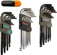 🔧 artipoly hex key allen wrench set: 36-piece long arm ball end hex key set with handle - top quality tools logo