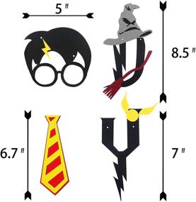 img 2 attached to 🧙 DK Magical Wizard Birthday Party Supplies – Happy Birthday Banner Felt Garland Decoration, Black