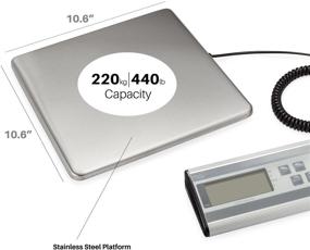 img 3 attached to 📦 Smart Weigh Digital Heavy Duty Shipping and Postal Scale: 440-lb Capacity, Stainless Steel Platform, Readability 6 oz - Perfect for UPS, USPS, Post Office, and Luggage Handling