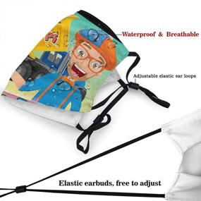 img 1 attached to 🎭 Blippi Face Mask: Breathable Comfort Loops for Cycling and Camping Trips