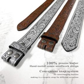 img 3 attached to Western Embossed Vintage Genuine Leather Women's Accessories