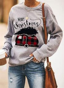 img 1 attached to Dokotoo Crewneck Christmas Sweatshirts Pullovers Outdoor Recreation and Climbing