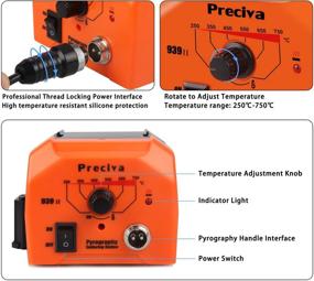 img 2 attached to 🔥 Enhance your creativity with the Preciva Wood Burning Pyrography Tool Kit - 40W Station, Transformer, 20PCS Tips, Adjustable Temperature 482-1382℉