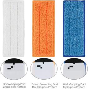 img 2 attached to Efficient Cleaning with MXZONE Replacement Mopping Pads for iRobot Braava Jet 240 241 - Wet, Damp, Dry Sweeping Pads - Washable 10 Pack