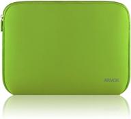 💻 acer/asus/dell/lenovo laptop sleeve - arvok 11-12 inch multi-color & size choices, water-resistant neoprene case for notebook computer, tablet briefcase carrying bag/pouch with bamboo green skin cover logo