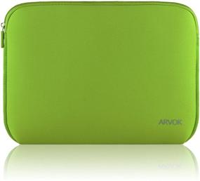 img 4 attached to 💻 Acer/Asus/Dell/Lenovo Laptop Sleeve - Arvok 11-12 Inch Multi-Color & Size Choices, Water-Resistant Neoprene Case for Notebook Computer, Tablet Briefcase Carrying Bag/Pouch with Bamboo Green Skin Cover