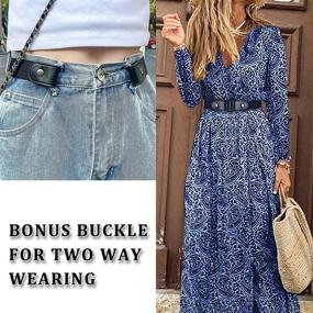 img 2 attached to 💃 Buckle-less Women's Elastic Stretch Belts - Essential Accessories for Fashion-loving Women