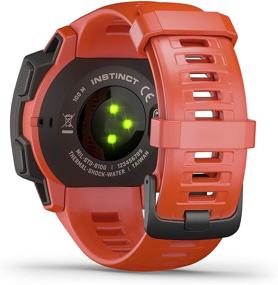 img 3 attached to Обновленные часы Garmin Instinct Red для активного отдыха: расширенная GPS, ГЛОНАСС, Галилео, контроль сердечного ритма, 3-осевой компас.