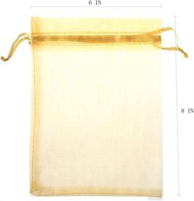 img 1 attached to 🎁 KUPOO 100 Pack Gold Organza Drawstring Gift Bags: Ideal for Parties, Games, and Weddings!