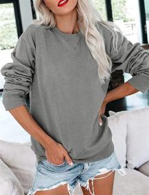 img 3 attached to 👚 Bingerlily Women's Casual Long Sleeve Sweatshirt: Stylish Crew Neck Pullover for a Relaxed Fit