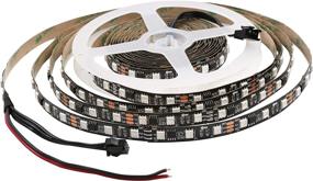 img 3 attached to 🌈 5m/16.4ft FAVOLCANO WS2811 LED Light Strip with 300 programmable and individually addressable LEDs, RGB 5050 LED Rope Waterproof IP67 Black PCB