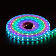 🌈 5m/16.4ft favolcano ws2811 led light strip with 300 programmable and individually addressable leds, rgb 5050 led rope waterproof ip67 black pcb logo
