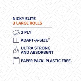 img 2 attached to 🧻 Nicky Elite Paper Kitchen Towel: Plastic Free Packaging, FSC Certified, Embossed, Ultra-Strong & Absorbent - 24 Mega Rolls, 2-Ply Sheets, 11" X 5.9", White