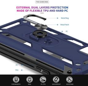 img 1 attached to 📱 LeYi Samsung Galaxy A51 Case (Not Fit A51 5G) with [2 Pack] Tempered Glass Screen Protector, [Military-Grade] Protective Phone Case + Car Ring Holder Kickstand for Samsung A51, Blue