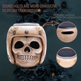 img 2 attached to POLÈNE Echo Dot Stand Holder for 3rd Generation Smart Speaker - Skull Statue Crafted, Perfect for Home, Office, Living Room Decorations