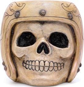 img 4 attached to POLÈNE Echo Dot Stand Holder for 3rd Generation Smart Speaker - Skull Statue Crafted, Perfect for Home, Office, Living Room Decorations