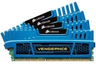 💙 corsair cmz16gx3m4a1600c9b vengeance blue 16 gb ddr3 sdram dual channel memory kit 1.5v: high performance and reliable memory for enhanced pc speed logo