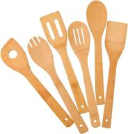 🍴 6-piece bamboo wooden spoons & spatula set for nonstick cookware and wok - zhuoyue kitchen cooking utensils logo