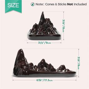 img 1 attached to 🏔️ ComSaf Ceramic Waterfall Backflow Incense Burner Handmade Censer Cone Holder Smoke Fountain Aromatherapy Ornament Home Decor Porcelain Yoga Meditation Relaxation Office Gift Mountain