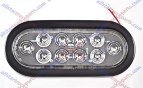 img 3 attached to [ALL STAR TRUCK PARTS] Oval Sealed 10 LED White/Clear Turn Backup Reverse Kit With Light