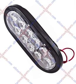 img 1 attached to [ALL STAR TRUCK PARTS] Oval Sealed 10 LED White/Clear Turn Backup Reverse Kit With Light