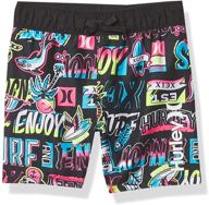 hurley boys trunks multi print: trendy boys' clothing with multiple prints logo