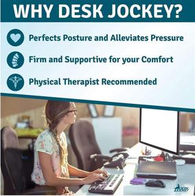 img 2 attached to Подушка для поясницы Desk Jockey Lumbar Pillow: Премиум память Orthopedic решение для облегчения боли в нижней спине в автомобилях и офисных креслах