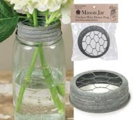 🌻 mason jar flower frog lid barn roof: the perfect rustic charm for your floral arrangements logo