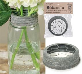 img 1 attached to 🌻 Mason Jar Flower Frog Lid Barn Roof: The Perfect Rustic Charm for Your Floral Arrangements