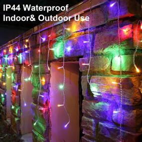 img 1 attached to 🎄 iBaycon LED Icicle Lights: 400 LED 39.4Ft 8 Modes for Stunning Holiday Decorations