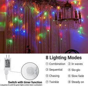 img 3 attached to 🎄 iBaycon LED Icicle Lights: 400 LED 39.4Ft 8 Modes for Stunning Holiday Decorations