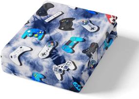 img 2 attached to 🎮 Full Size Gamer Bedroom Decor Set - Kids Gaming Duvet Cover, Video Game Controller Tie Dye Bedding, Youth Game Console Comforter Cover with 1 Pillowcase and Zipper - Ideal for Boys, Girls, Teens