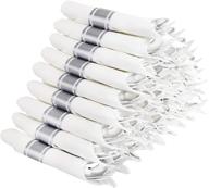 🍴 supernal 60-pack silverware: pre rolled premium disposable silver cutlery set for weddings, catering events, birthdays, parties logo