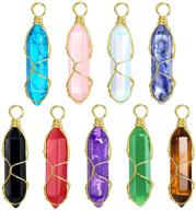 pendants hexagonal handmade gemstone necklace logo