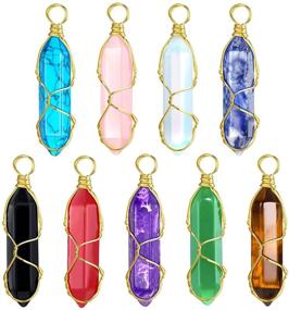 img 4 attached to Pendants Hexagonal Handmade Gemstone Necklace