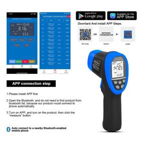 img 1 attached to 🌡️ HOLDPEAK HP985C APP Thermometer - Non-Contact Temperature Testing, Measuring & Inspection