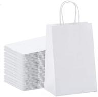 gssusa pack of 100 white gift bags, 5 inch logo