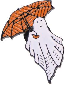 img 2 attached to 🎃 Yiphates Halloween Enamel Pin Set - Moon Ghost, Pumpkin, and Umbrella Brooches- Cute Pins for Backpacks, Hats, and Halloween Costume Decoration