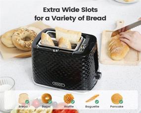 img 1 attached to 🍞 KOOC Toaster 2 Slice: Wide Slot, Even Toasting, with 6 Shade Settings and Bagel/Defrost/Cancel Functions - Stainless Steel, Removable Tray, Bonus Recipes! (White)