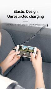 img 1 attached to 🔌 Высококачественный [2 Pack] Антизапутывающийся кабель от Mcdodo - LED катушечный шнур - Нейлоновая оплетка - 6FT/1.8M - Быстрая синхронизация и зарядка данных через USB - Совместим с новыми моделями телефонов, список ниже
