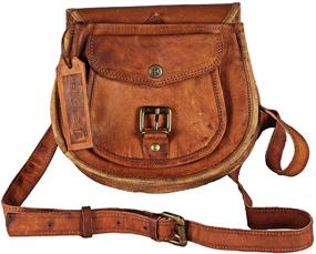 img 2 attached to Hell blues Handmade Leather Crossbody Small Bag for Women - Crossover Purses Over the Shoulder