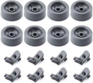 🔧 wd35x21041 dishwasher lower dishrack roller axle kit - ge profile replacement - 8pc studs and 8pc rollers логотип